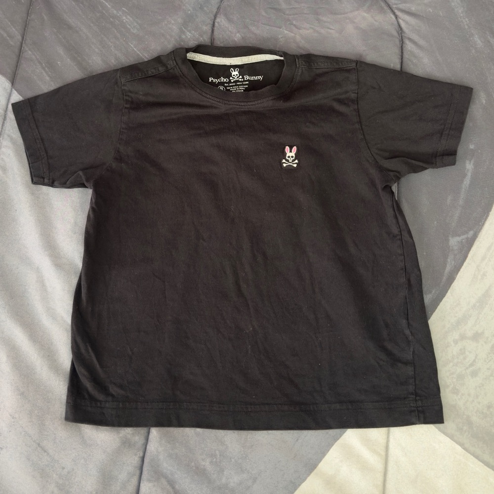 Psycho Bunny Kids Charcoal Tee with Logo